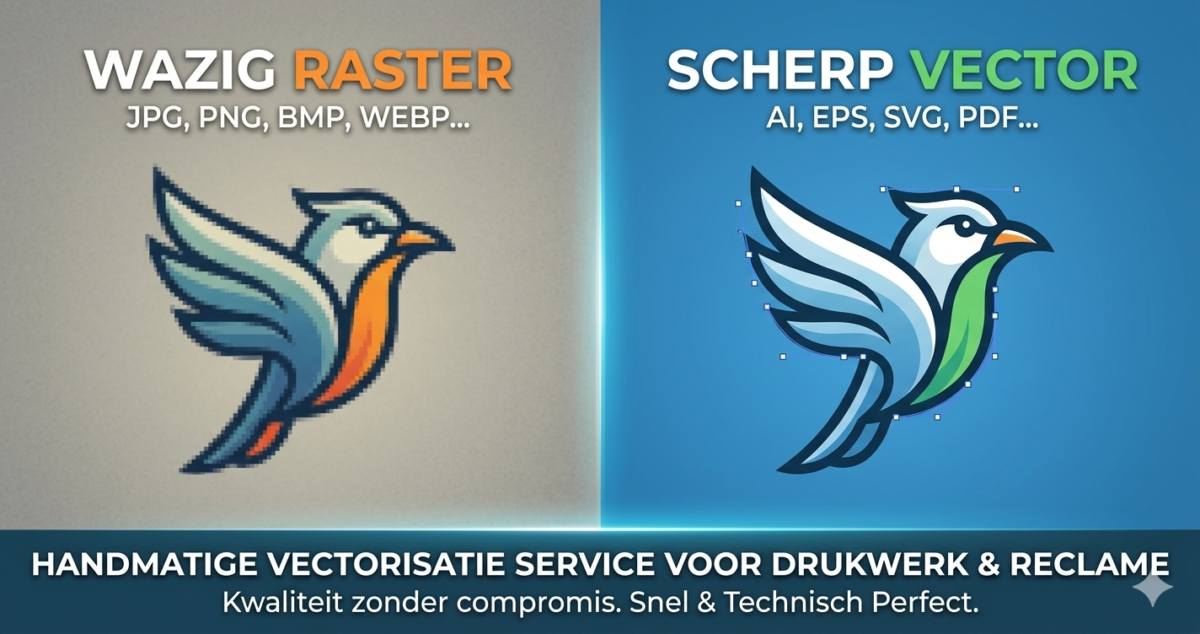 Logo vectoriseren: verschil tussen een rasterafbeelding en een vectorbestand uitgelegd